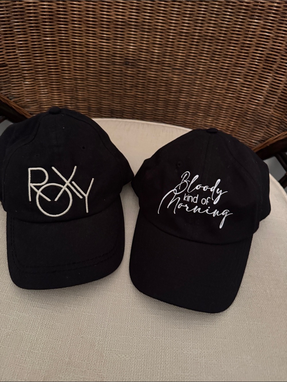 Roxy Black Baseball Cap and Black printed Cap